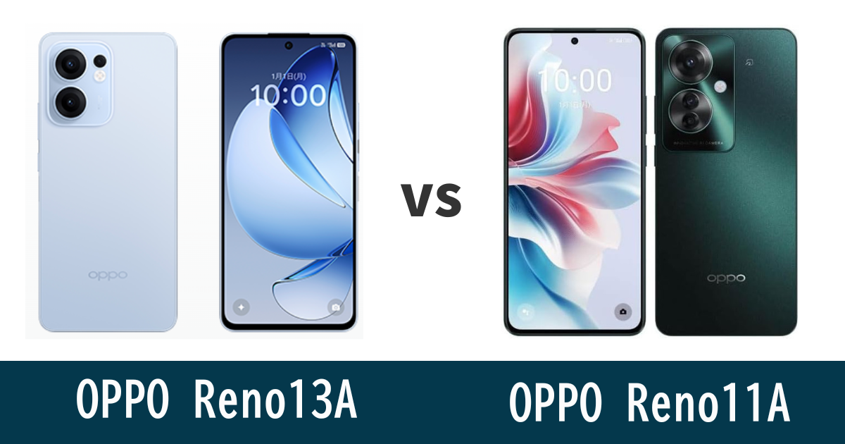 OPPO Reno 13 AとReno 11 Aを徹底比較！記事のアイキャッチ画像