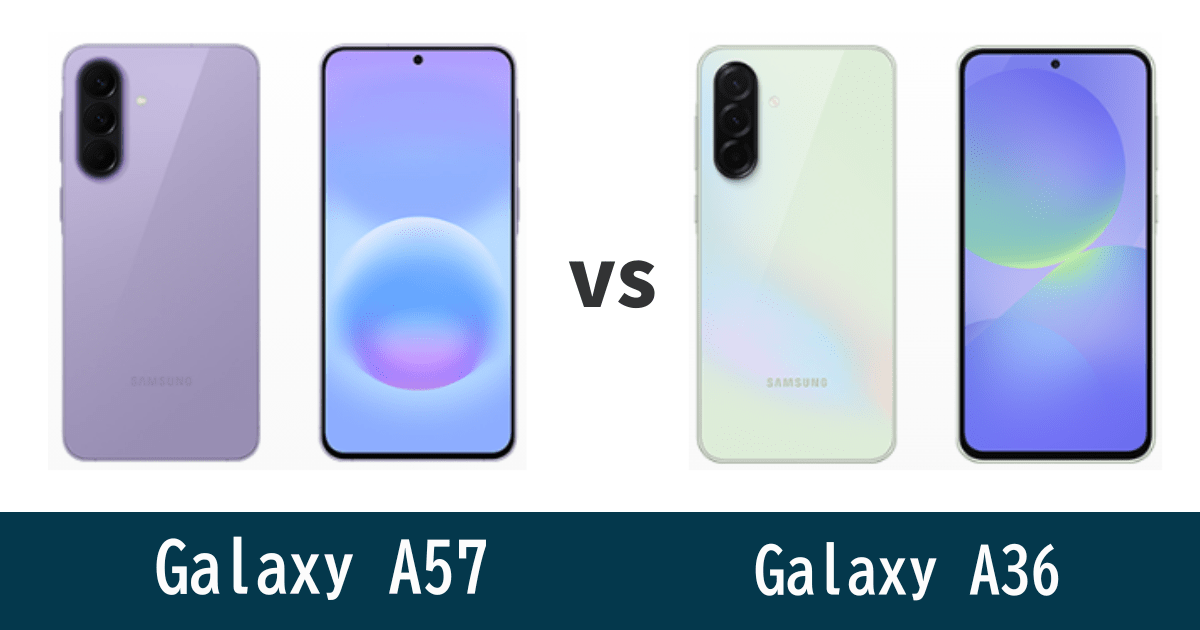 Galaxy A57とGalaxy A36を比較記事のアイキャッチ画像